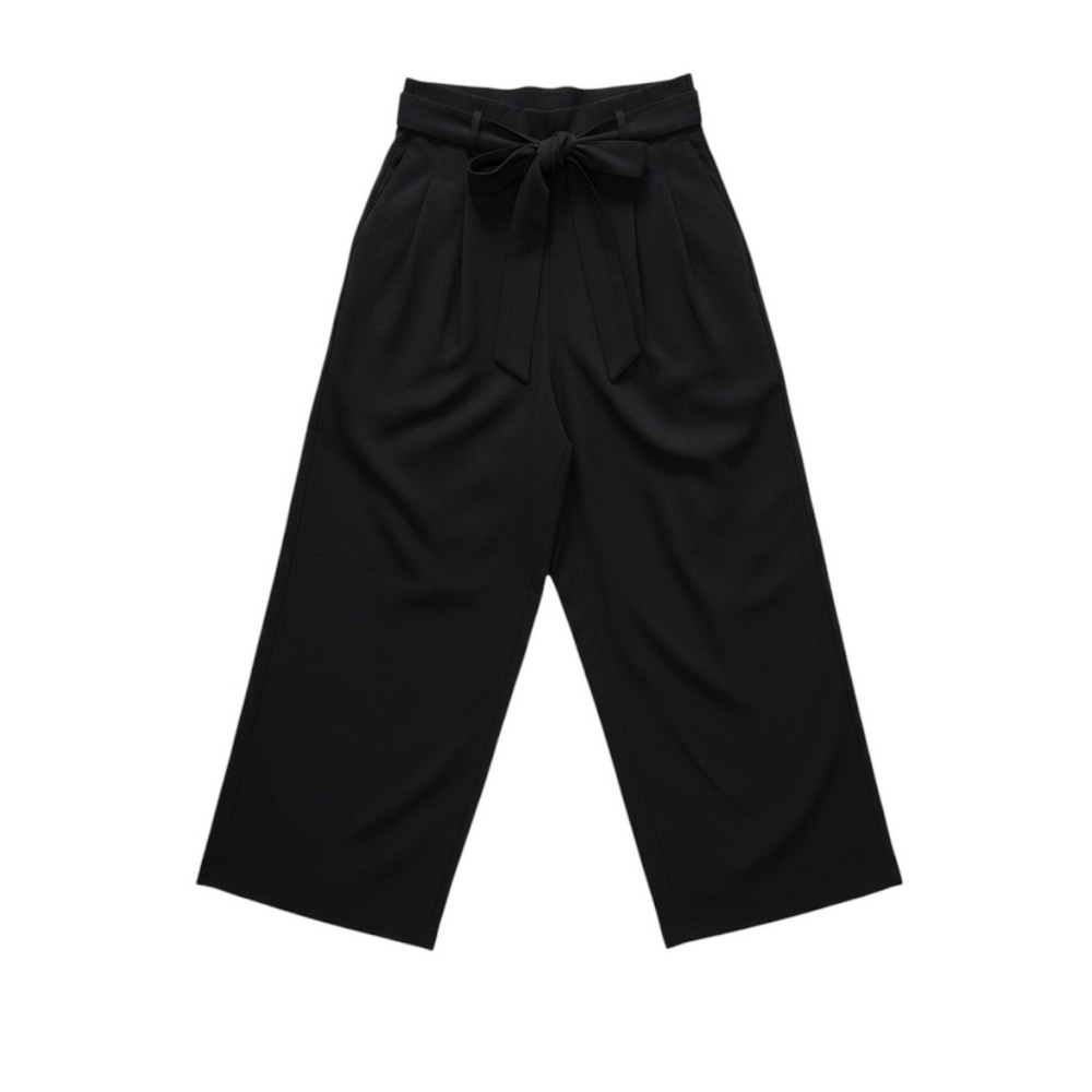Athleta Skyline Pant II Black Paperbag Waist Tie Belt Plus Size 24 Minimalist
